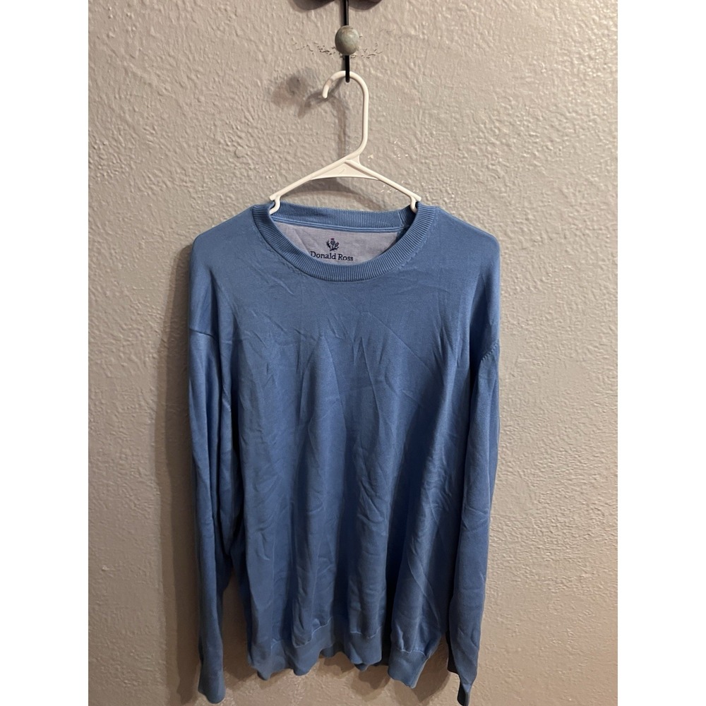 Donald Ross Crew‎ Neck Pullover Sweater Men's Size 2XL Blue Golf
